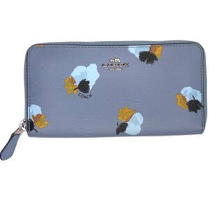 Coach Accordion Zip Wallet Field Flora Print Coated Canvas Style F86859